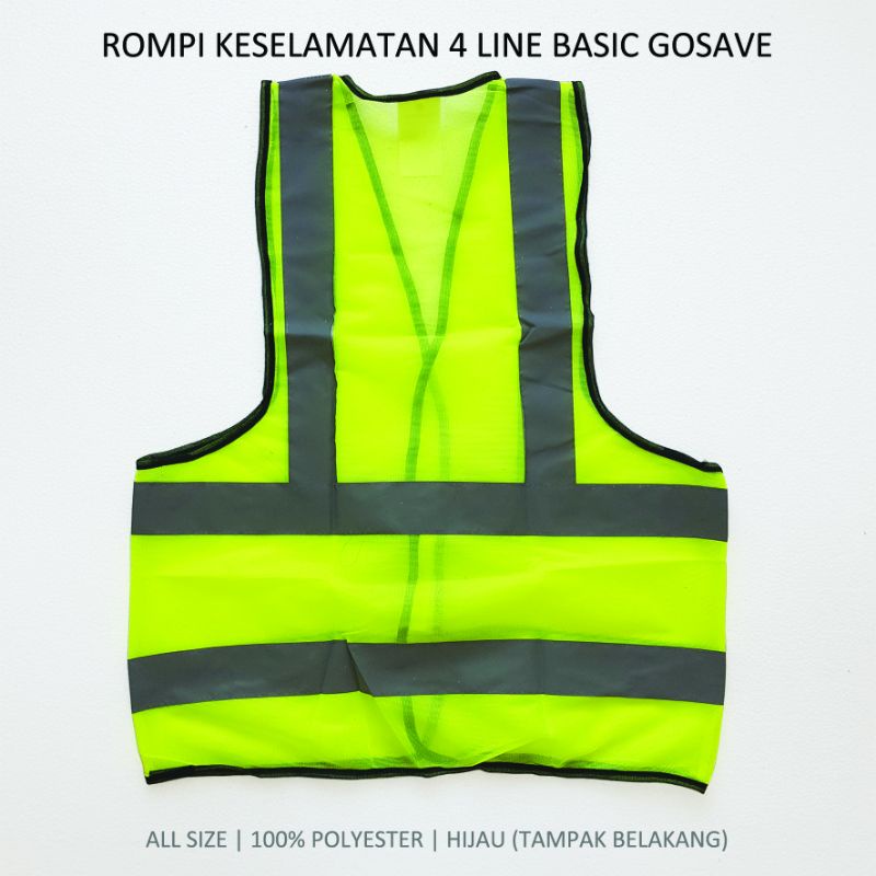 ROMPI PENGAMAN | Safety Vest Keselamatan Proyek Polyester Gosave murah