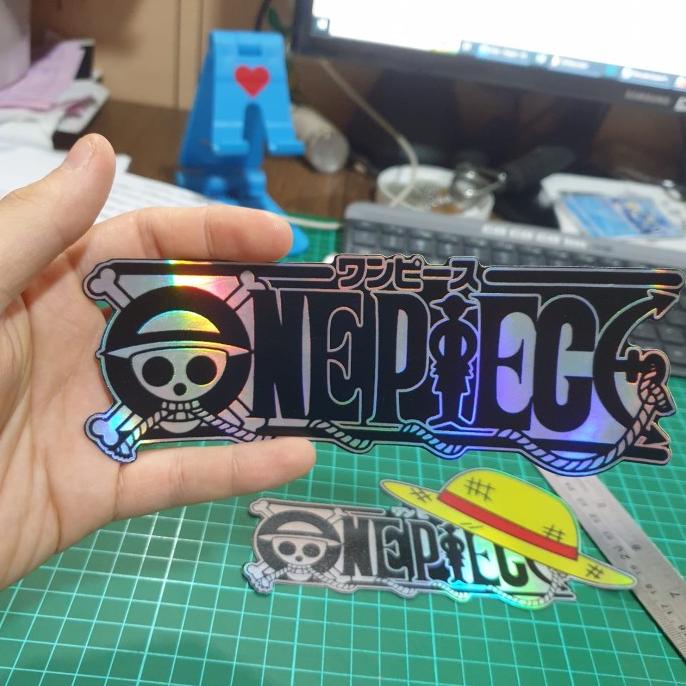 

(BISA COD) Sticker Hologram Anime Besar - PSH1078 - One Piece - Logo BW CUCI GUDANG Kode 603