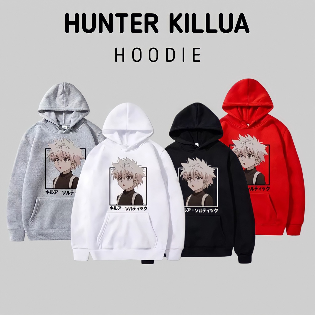 Hodie Sweater Pria Wanita Hunter Killua Zoldyck Anime Japan Distro Original Jaket Hoodie Sweatshirt 