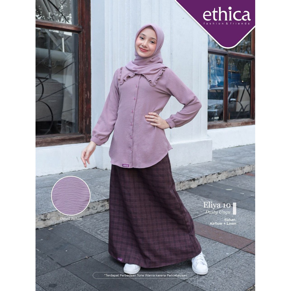 DRESS ONLY ETHICA ORIGINAL ELIYA 10 DUSTY UNGU GAMIS DEWASA GAMIS TRENDY GAMIS KEREN FASHIONABLE GAM