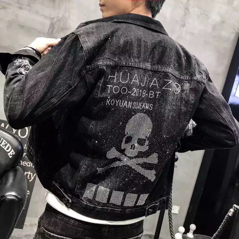 JAKET JEANS LUXURY IMPORT PRIA ASIA EROPA KOREA AMERIKA DARK SKULL