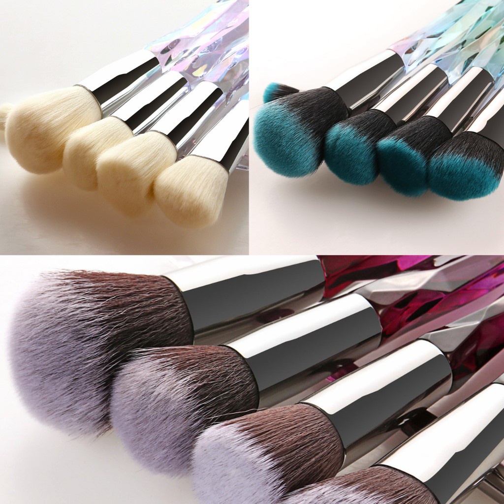 Kuas Make Up Brush 10 Pcs Crystal Kuas Make Up set Profesional