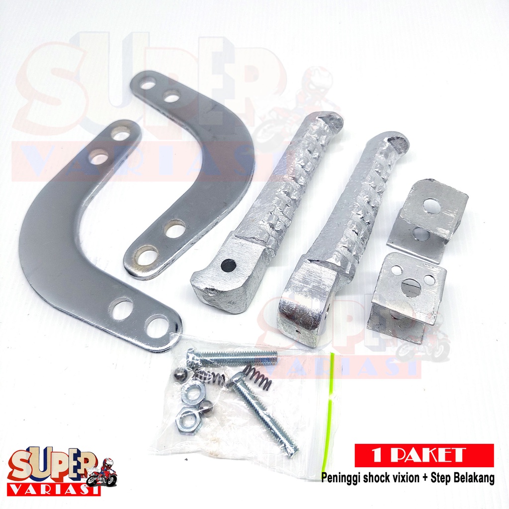 1 PAKET Peninggi Shock Belakang Vixion / Peninggi Conroad Monoshock Belakang Vixion Old &amp; New R15 Xabre footstep Belakang /step belakang/pijakan kaki belakang VIXION