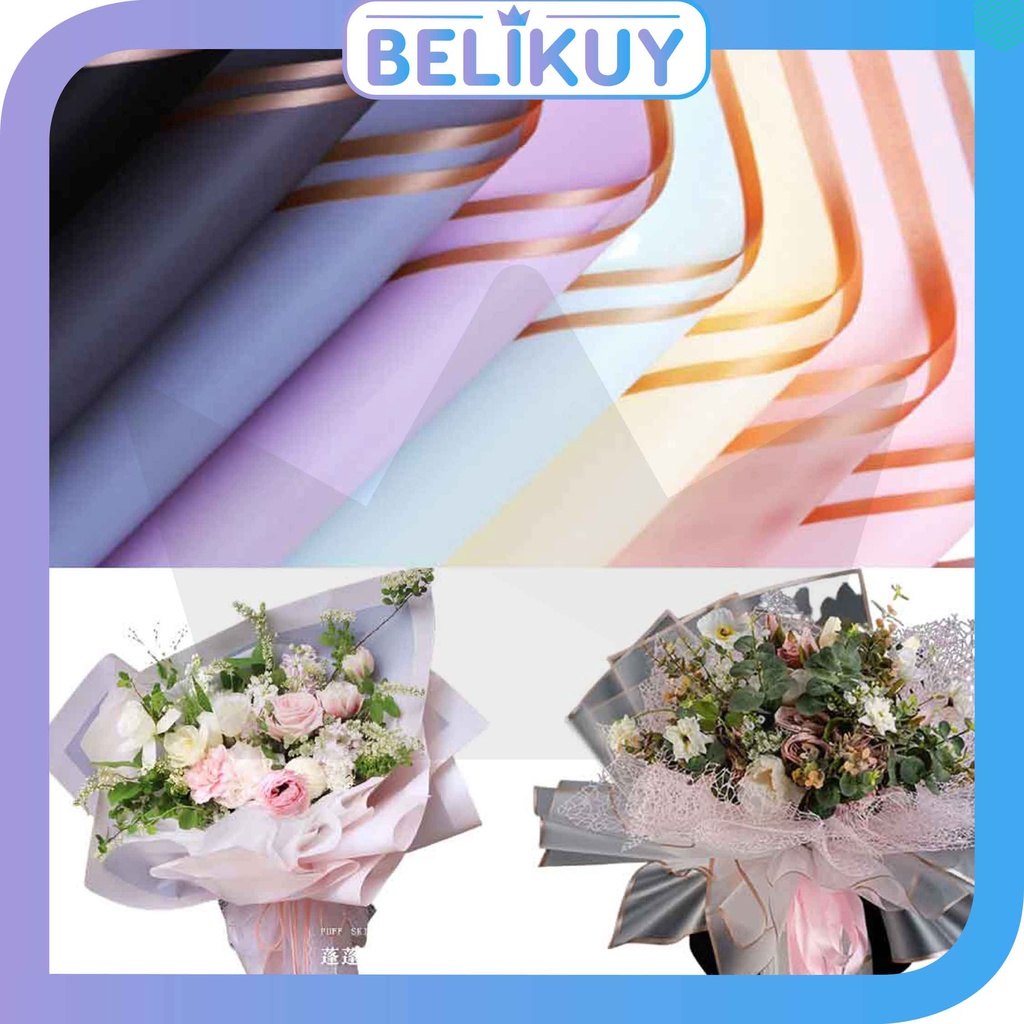 

Belikuy COD Kertas Bunga / Buket Bunga Flower Wrapping / Flower Paper List Gold Cellophane Florist / Kertas Kado KB23 / KB27
