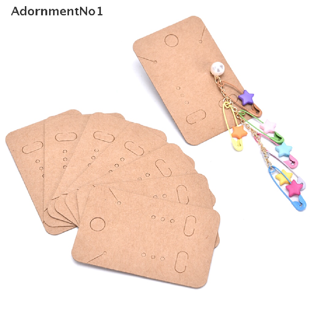 (AdornmentNo1) 100pcs / Set Kartu Display Anting / Kalung / Perhiasan Bahan Kertas Kraft