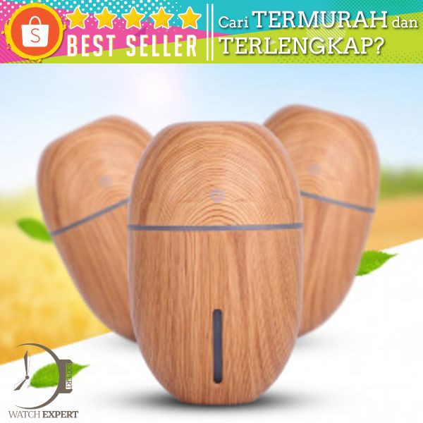 Taffware Ultrasonic Humidifier Aroma Essential Oil Diffuser Wood Design 300ml - J-010 - Wooden