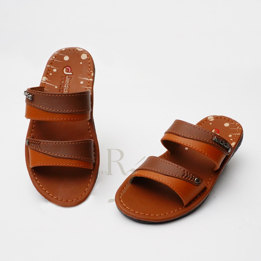 JEDDI [BARCA 201] Sandal Selop Flip-flop Anak Laki-laki/ Sandal Kasual Anak Cowok/ Sandal Selop Ban 2 Anak Laki - laki