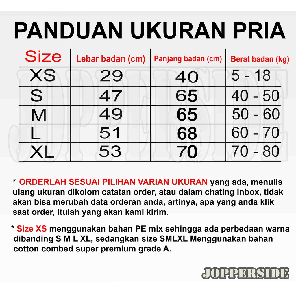 ORIGINAL Jopperside kaos sweater distro polos kancing henley sweatshirt pria wanita ksw2