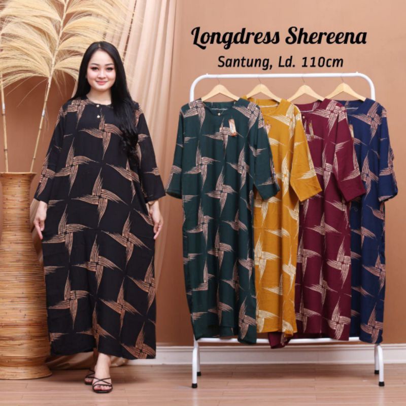 Baju Muslimah Longdres Motif Shuriken Long Dress Daster Busui Baju Ld 110 Daster Murah Meriah Batik 