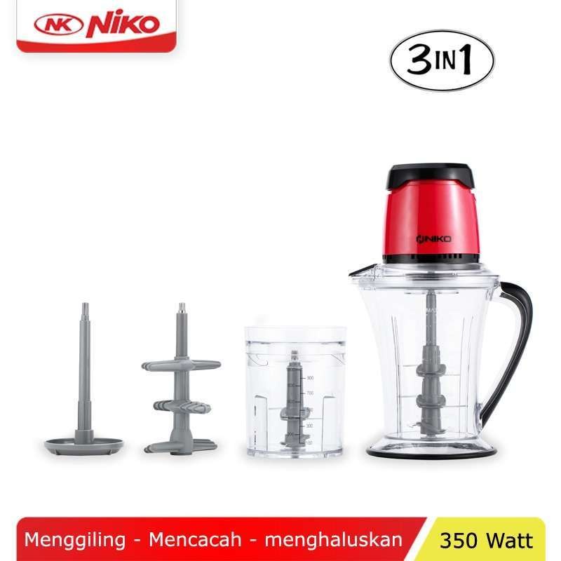 Penggiling 3 in 1 Food Chopper Mixer Niko Katana Next Rose 2 Liter