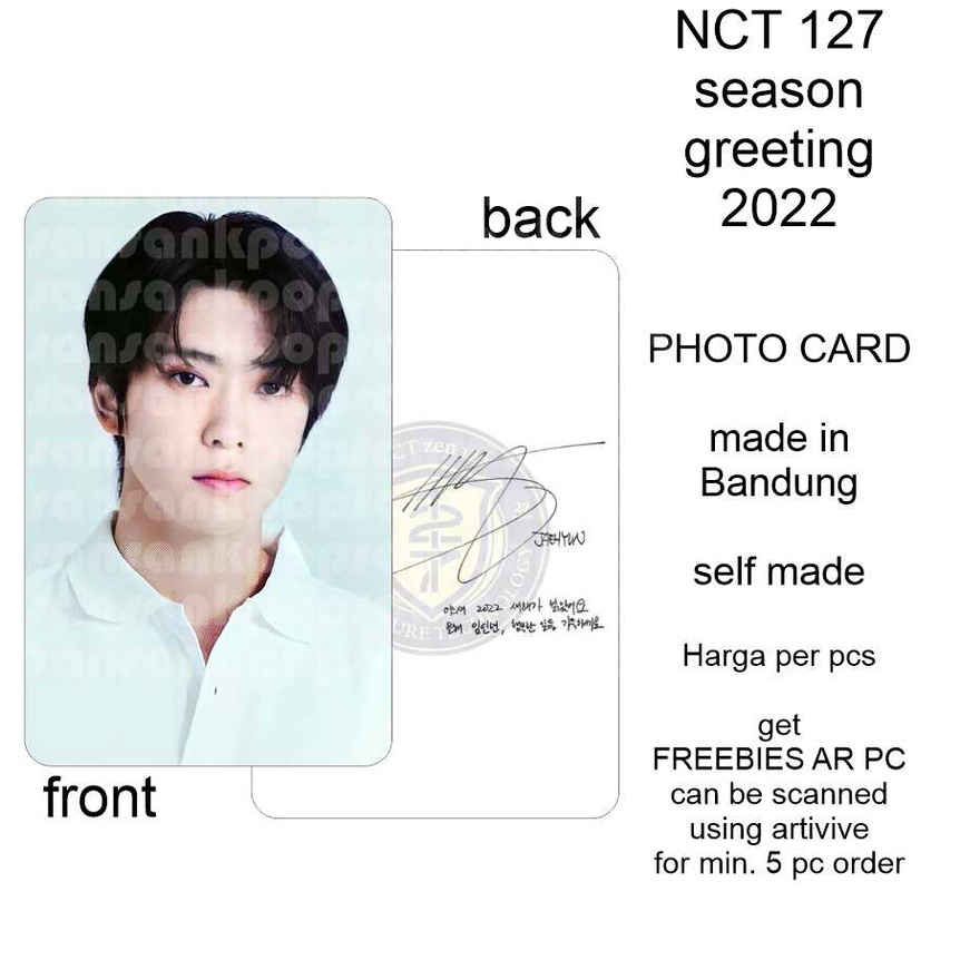 photocard nct 127 ilichil menyambut tahun 22 unofficial