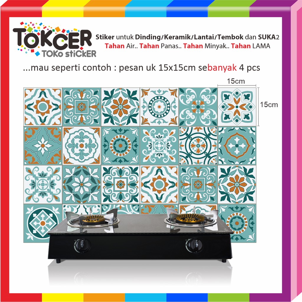 Stiker DINDING Keramik LANTAI Tembok DAPUR Tangga T-05