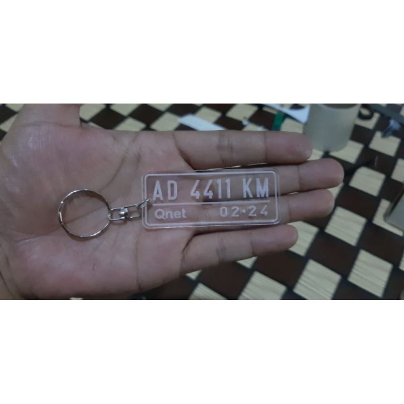 Gantungan Kunci Custom Model Plat