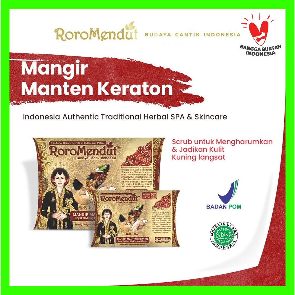 Roro Mendut Lulur Pengantin Mangir Manten Keraton Organic 20gr &amp; 40gr