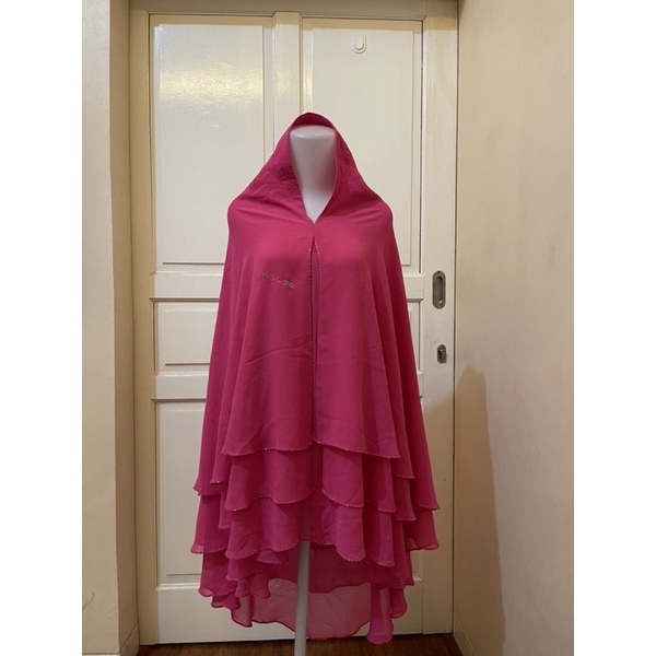 Khimar Sisesa Payet Shocking Pink