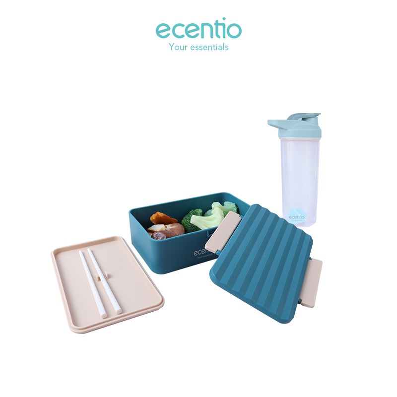 

Ecentio Ins Lunch Box set/Kotak Bekal/Kotak Tempat Makan&drinking botol/shaker botol/free sumpit