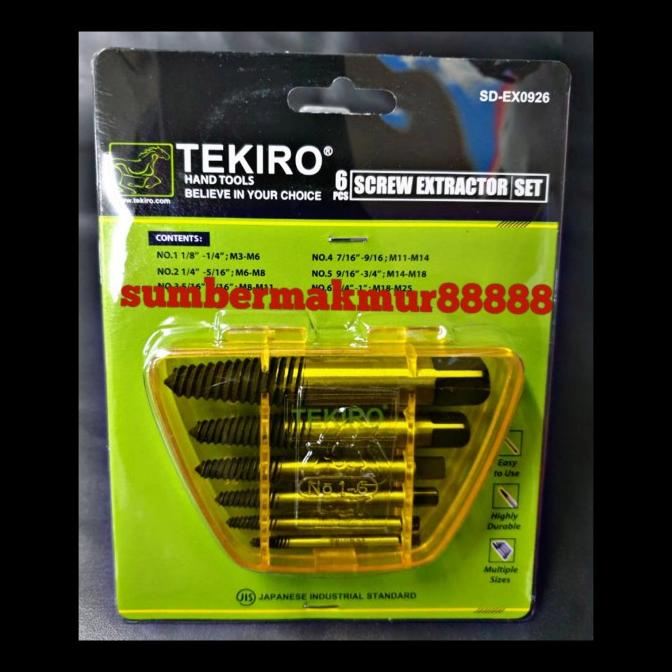 Tap Mundur Set Tekiro Screw Extractor