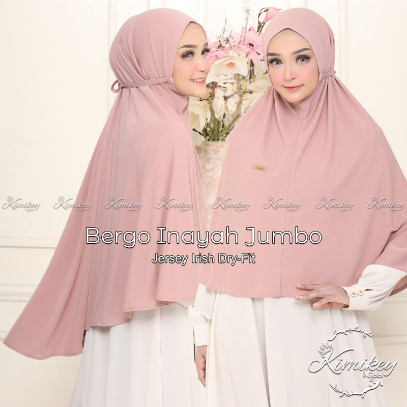KIMIKEY HIJAB//INAYAH JUMBO//BERGO HIJAB//JILBAB INSTAN