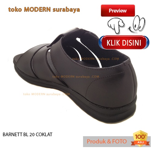 BARNETT BL 20 COKLAT sepatu sandal pria sopan casual slide