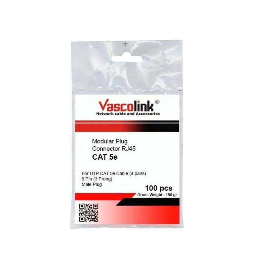 Connector Vascolink Cat 5e (100 Pieces)