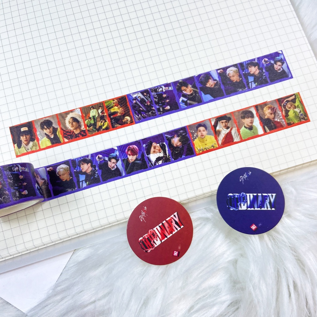 Stiker Tape Washi DIY Motif Kpop Red Velvet / Stray Kids Untuk Dekorasi Album