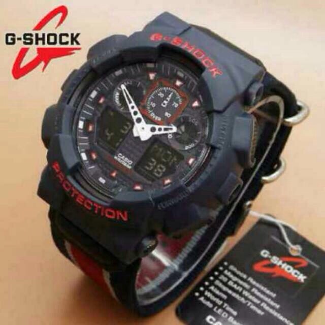 JAM TANGAN G-SHOCK GA-100 Merah