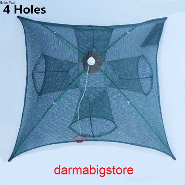 Jaring Penangkap Ikan 4 Lubang Udang Kepiting Cumi Perangkap Ikan