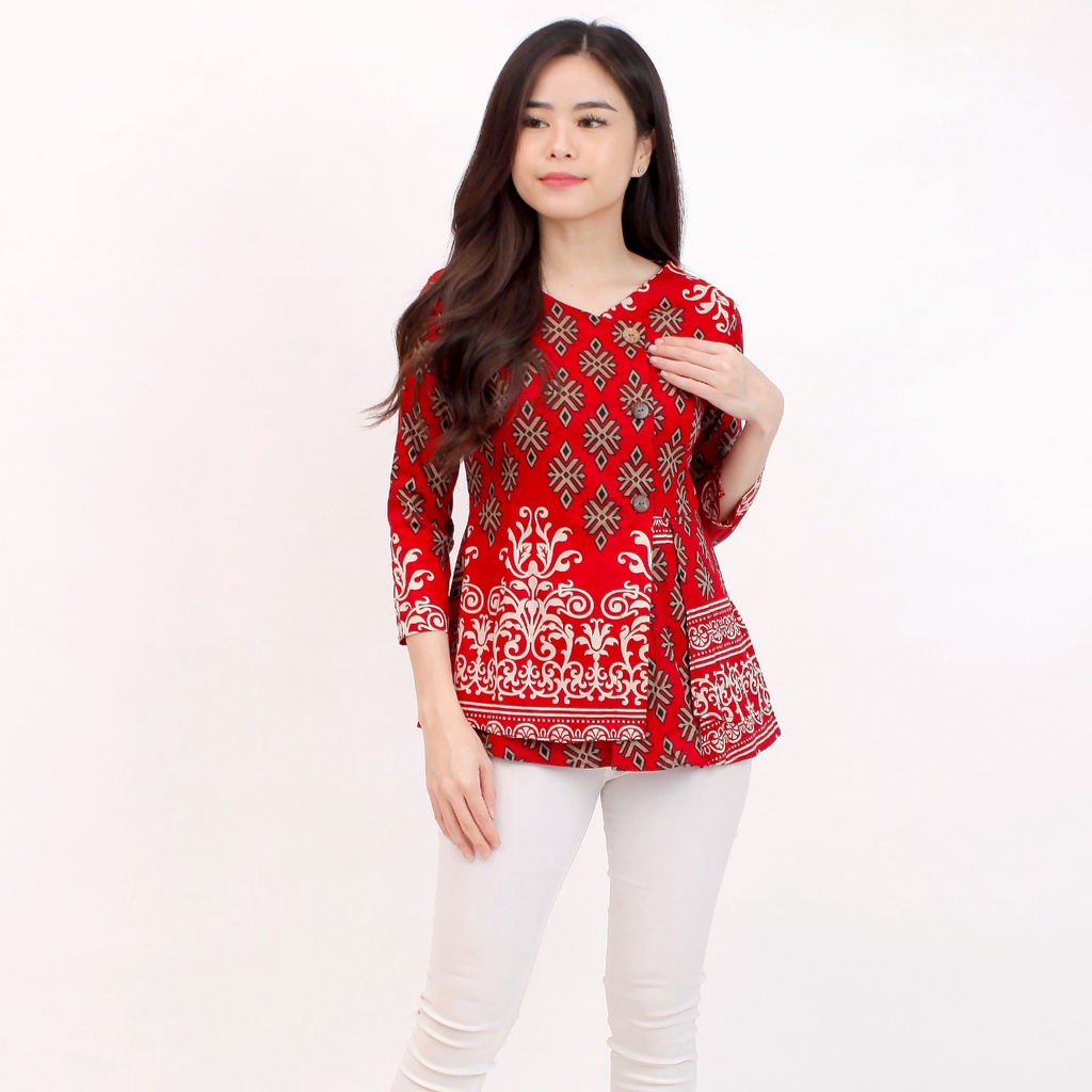 Batik wanita - Atasan blouse batik wanita fashion 184 SG-RED D