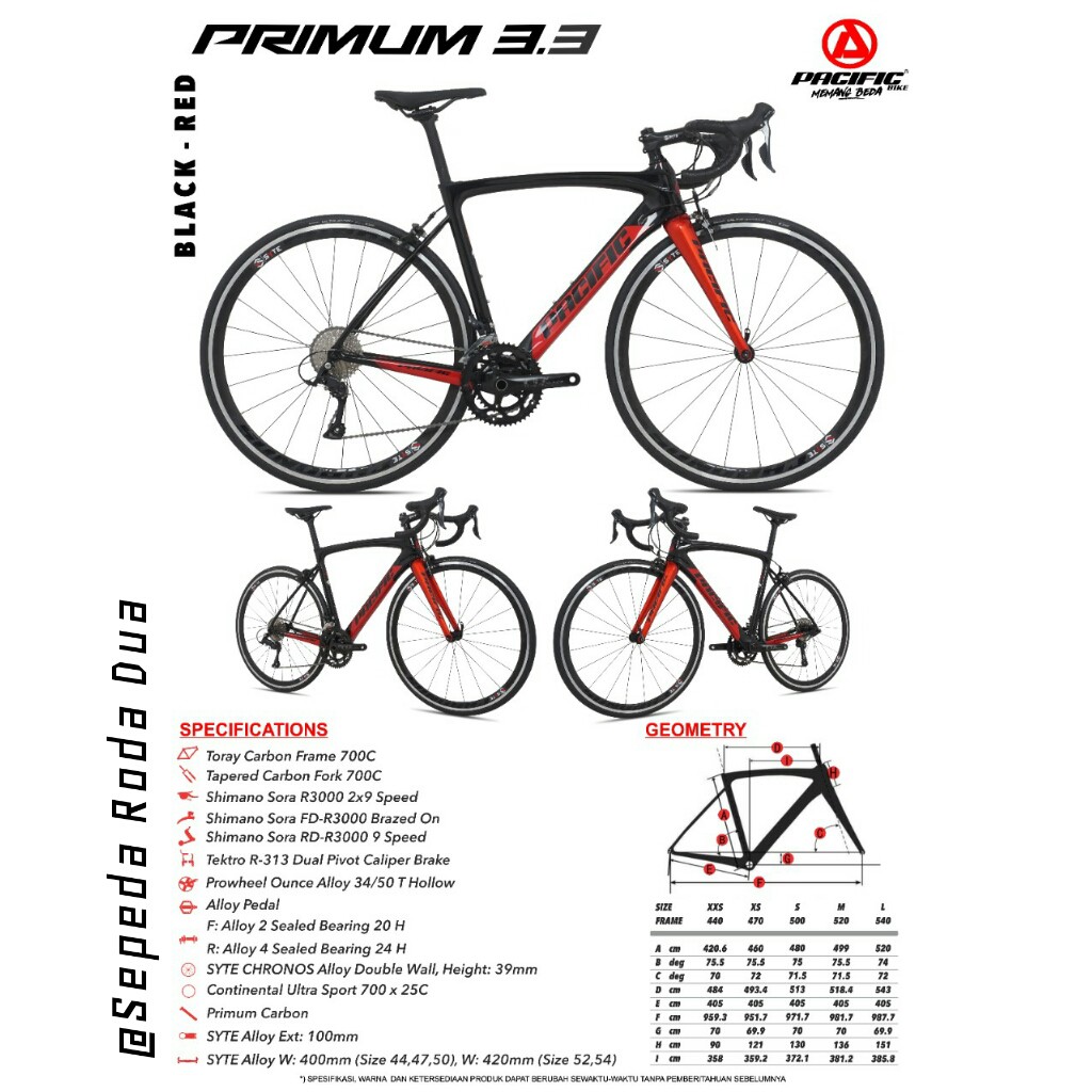 Sepeda Balap/Road Bike Pacific Primum 3.3