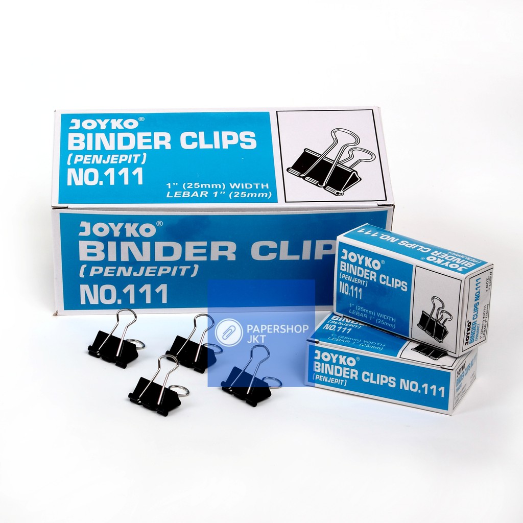 [ PACK ] Binder Clip No. 111 Joyko Penjepit Dokumen Sedang Shopee