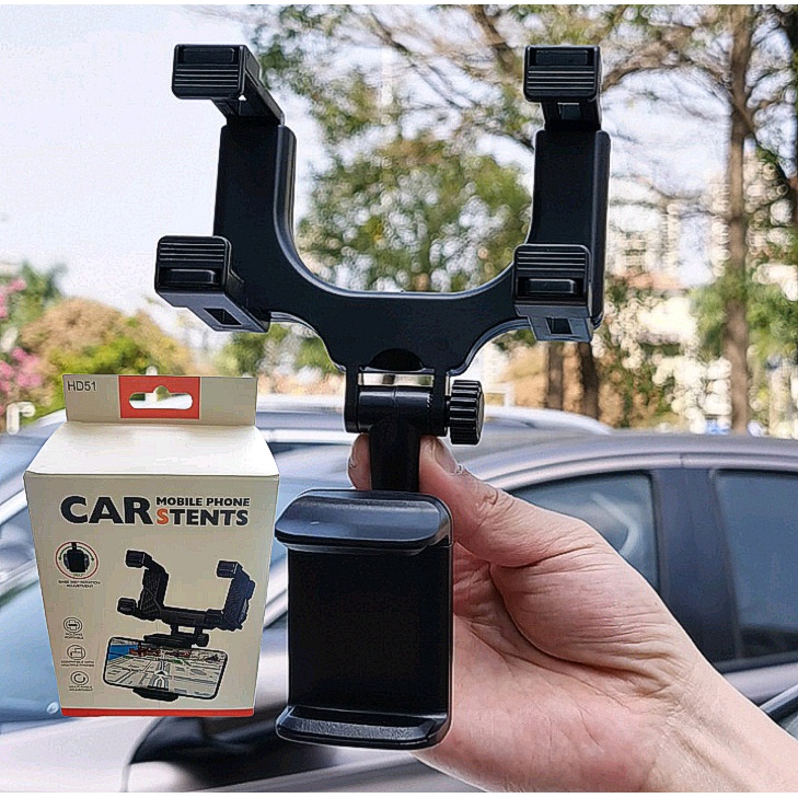 Car Holder Phone Mobil HD-51 Universal/Dudukan Hp Jepit Spion Tengah Mobil