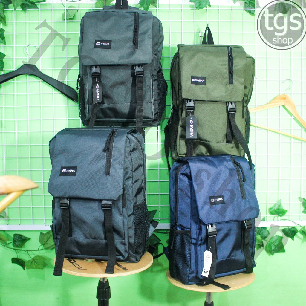 (TGS OLSHOP) Tas Kuliah Ransel Laptop Polos Pria Wanita 15L Cordura