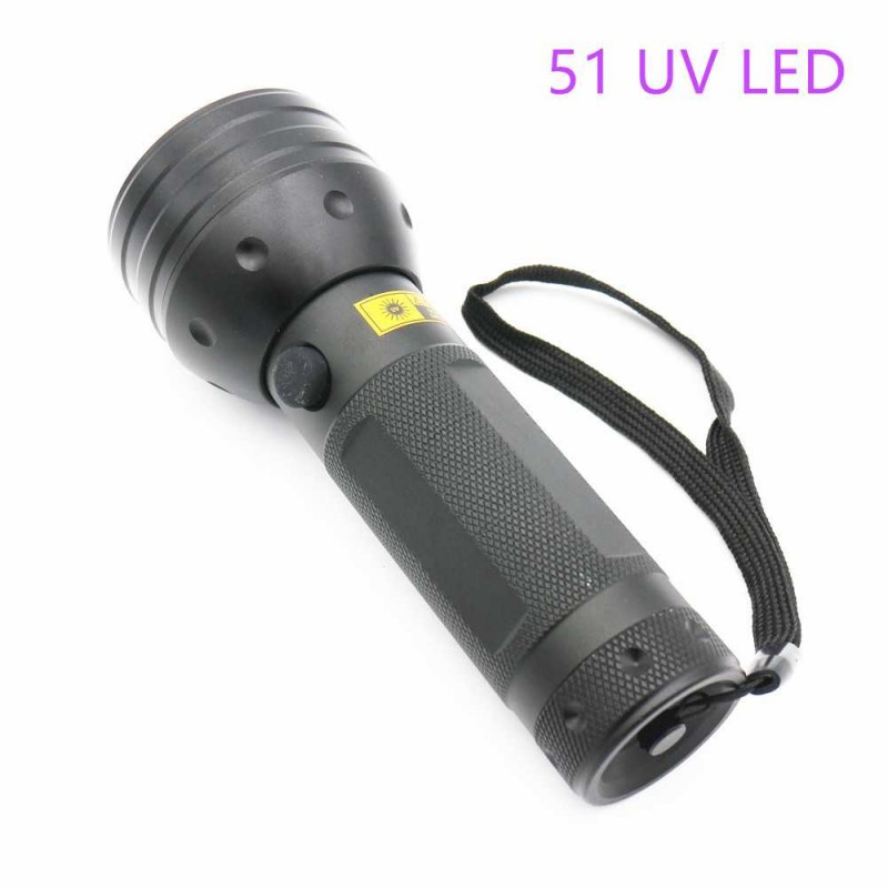 Senter Ultraviolet UV 400nm 51 LED Aluminum Cek Uang Kertas Sidik Jari