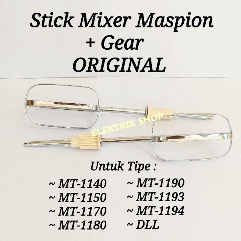 STICK MIXER MASPION ORIGINAL + GEAR TIPE MT 1140 MT 1150 MT 1170 MT 1190 MT 1193 MT 1194 DLL