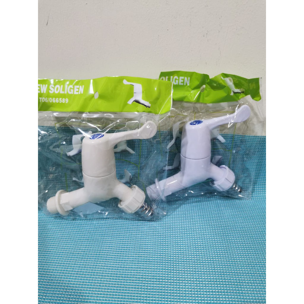 Keran Air Tembok 1/2 inch Kran Taman Engkol PVC  S7