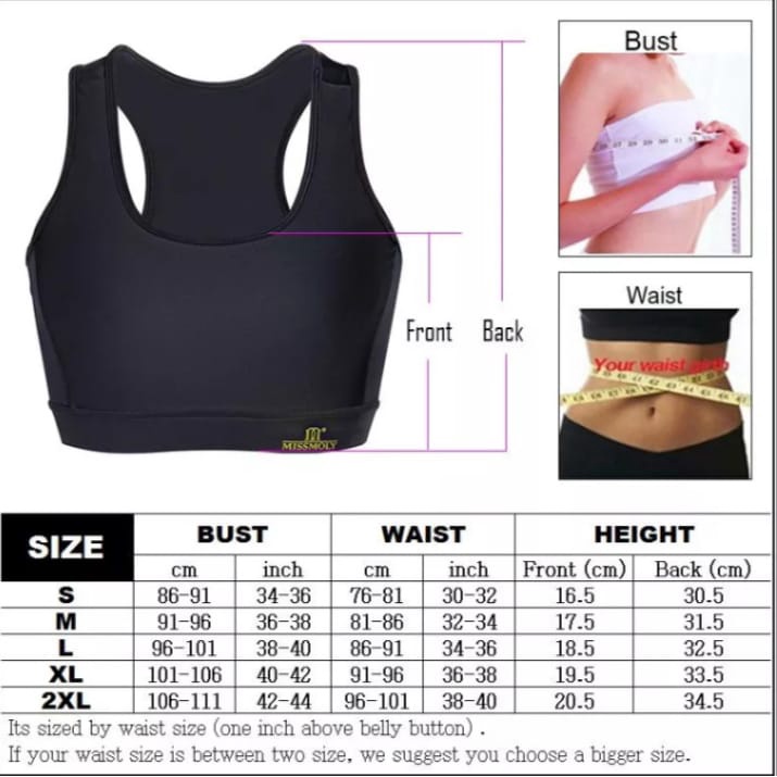 Hot Shapers Bra Body Shapers Bra Pengencang Payudara Pakaian Dalam Wanita Sports Bra Women Slimming Sportswear Weight Loss Vest Underbust Waist Trainer Vest