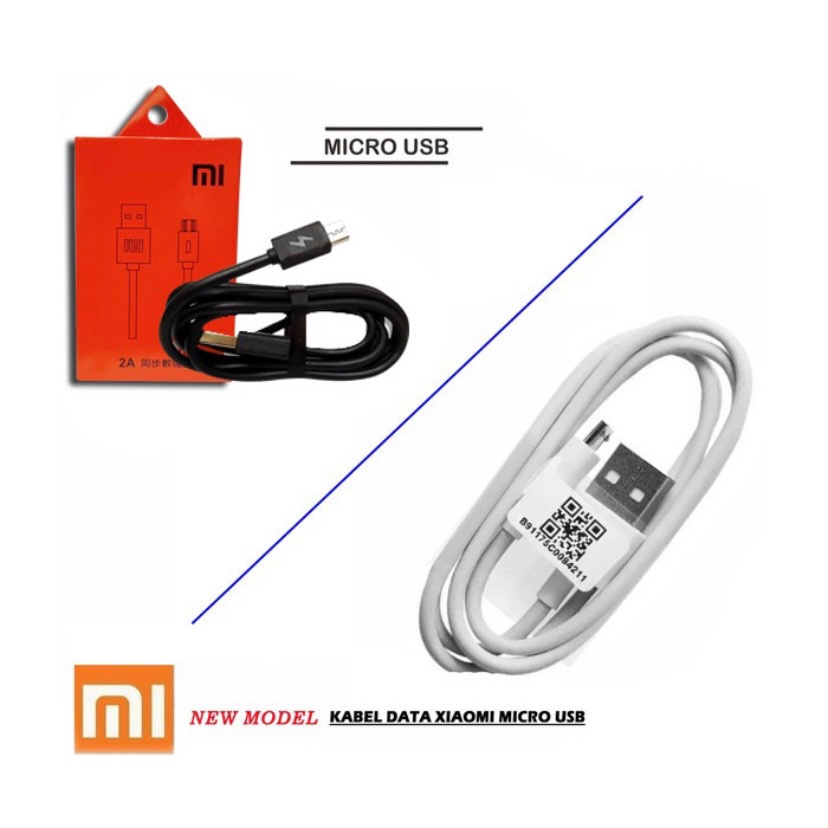 Kabel data Xiaomi Original 100 % 2A Micro USB Fast Charging Logo Petir