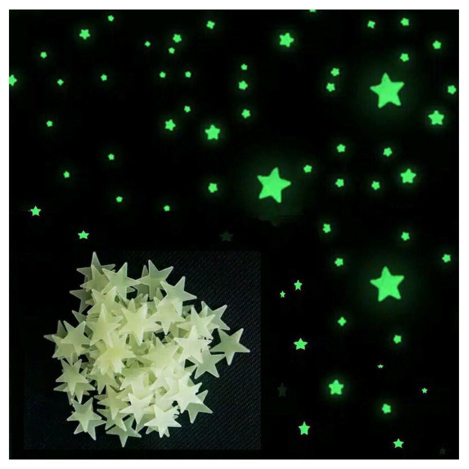 BAJ COD Stiker Bintang Per pcs Stiker Dinding Glow In The Dark Star Sticker Sticker Murah - SS019