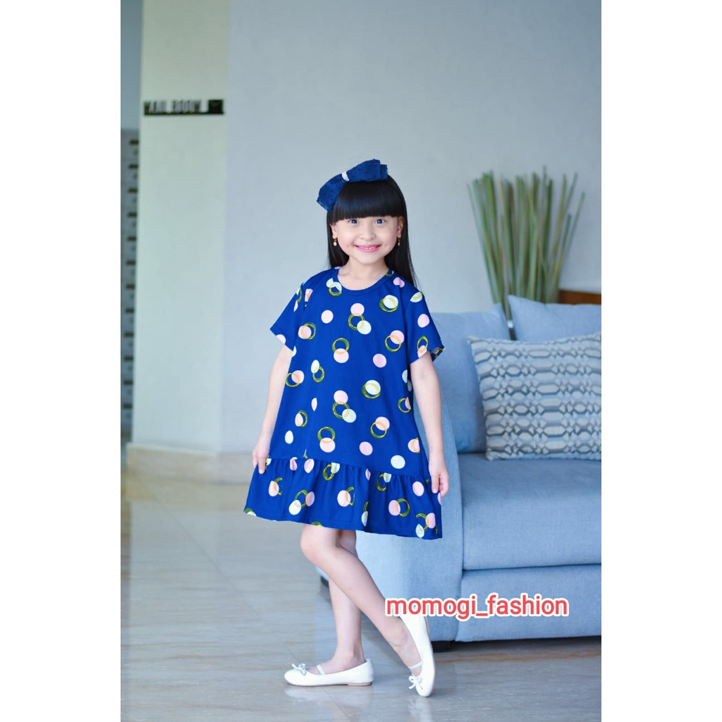 MOMOGI- DRESS YIPPO / DRESS ANAK PEREMPUAN POLKADOT / Usia 4th-10th