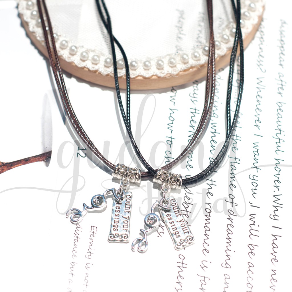 Kalung BFF Love And Blessing Kalung Couple Cinta Dan Berkah SET ISI 2 lucu GH 204105