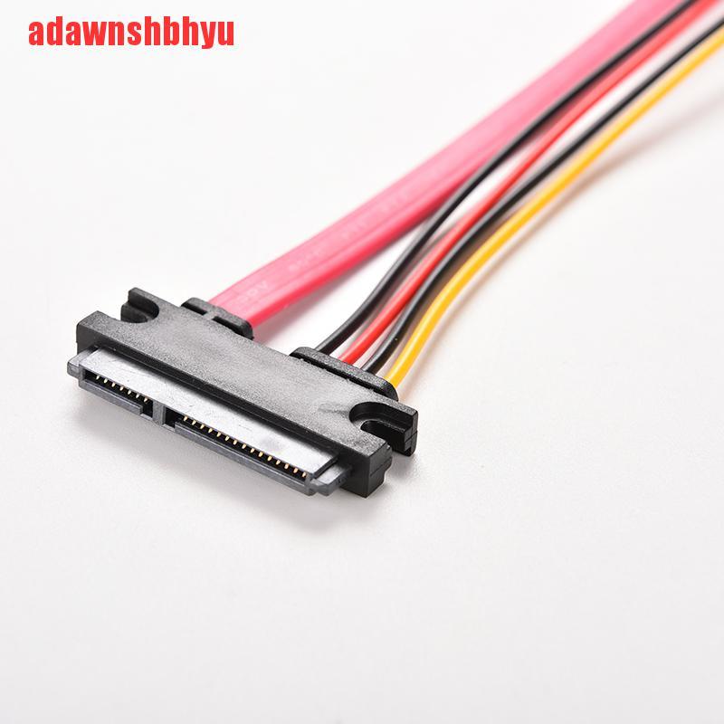 (Adawnshbhyu) Kabel Extension Hard Disk Sata 12 &quot; Male Ke Female 7+15 Pin