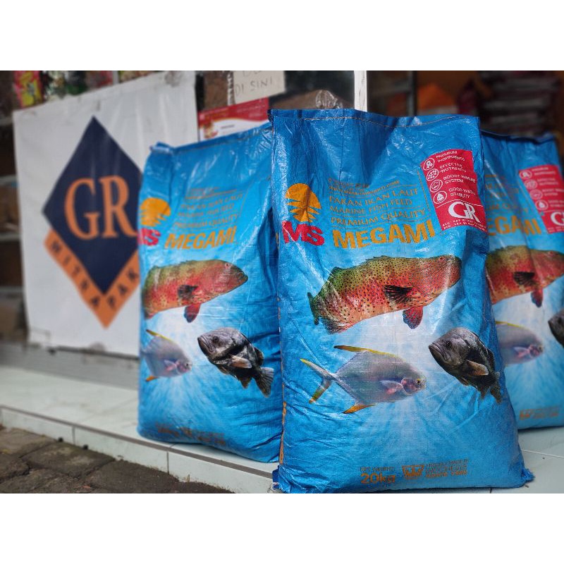Repack 1kg Megami GR Makanan Pakan Pelet Tenggelam Ikan Koi Koki Komet Chana Lohan Arwana Megami Gr 