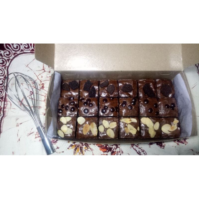 

fudgy brownies, brownies shiny crust 20*10