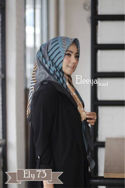 HIJAB SEGIEMPAT MOTIF ELY 73 II Eleeya Scarf