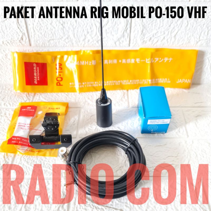 PAKET ANTENA MOBIL PECUT LARSEN PO150 PLUS BRACKET MAGNET DP SPM / PAKET ANTENA RIG MOBIL VHF PO150 BRACKET MAGNET DP-SPM MURAH ANTENA MOBIL DP-L2SE