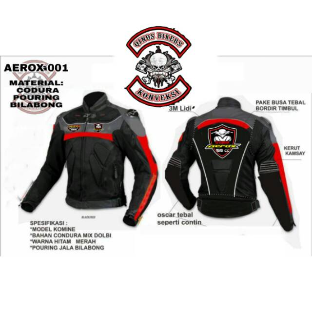 Jaket Aerox Jaket Yamaha Aerox Jaket motor Jaket Touring Full Protector