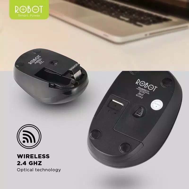 Robot M210 Mouse Wireless 2.4G Optical USB