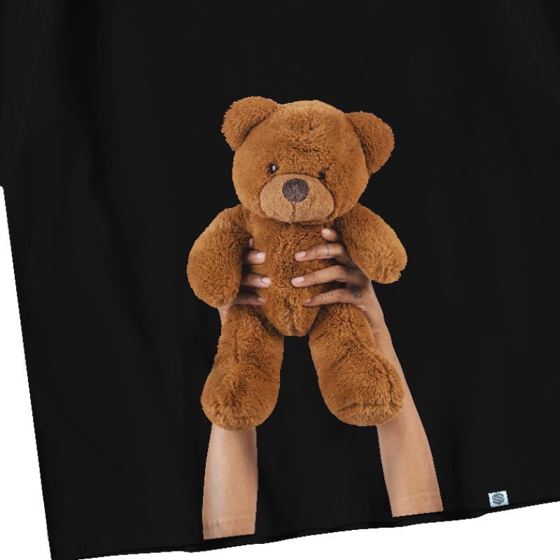 Oversized Tshirt Teddy Bear Barong Black kaos oversized pria dan wanita