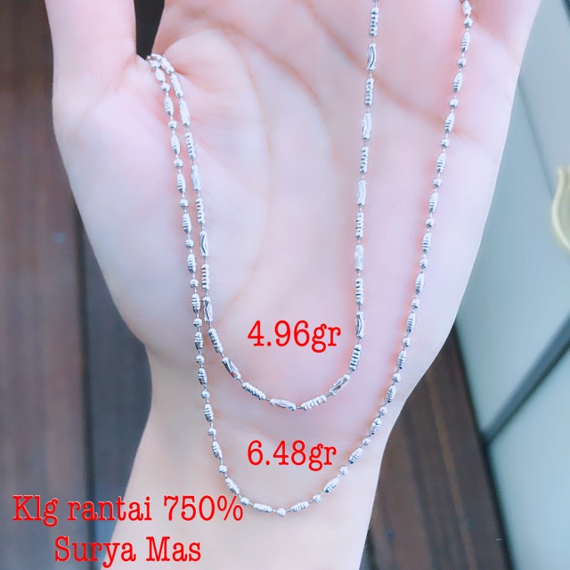 Kalung rantai emas 750%