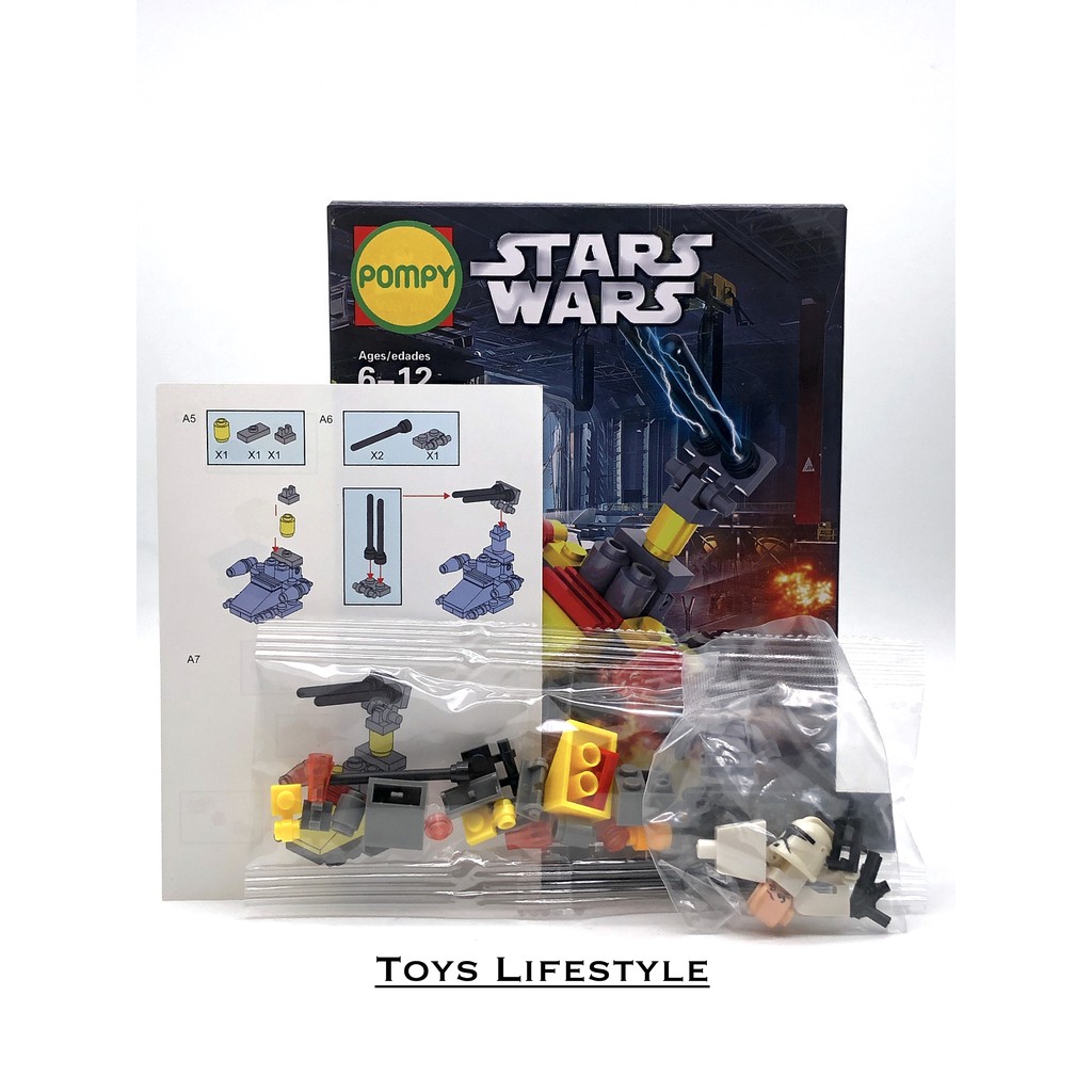 Mainan Anak Edukasi Pasang Star Wars - Stormtrooper + Kendaraan (35 Pcs)